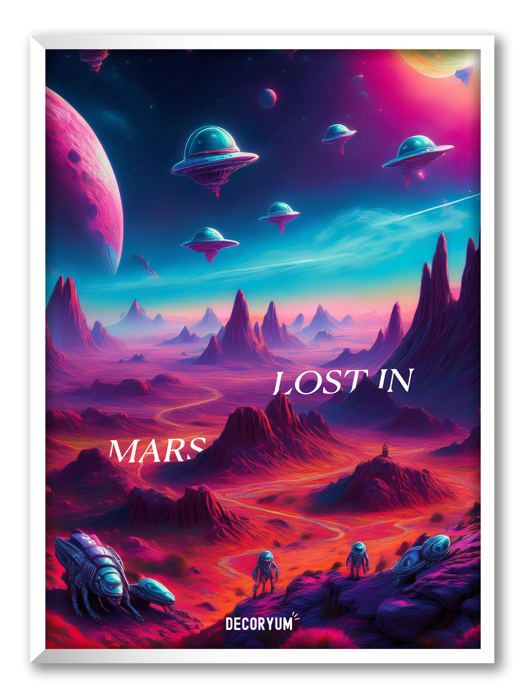 Gerahmtes Poster „Lost In Mars“.