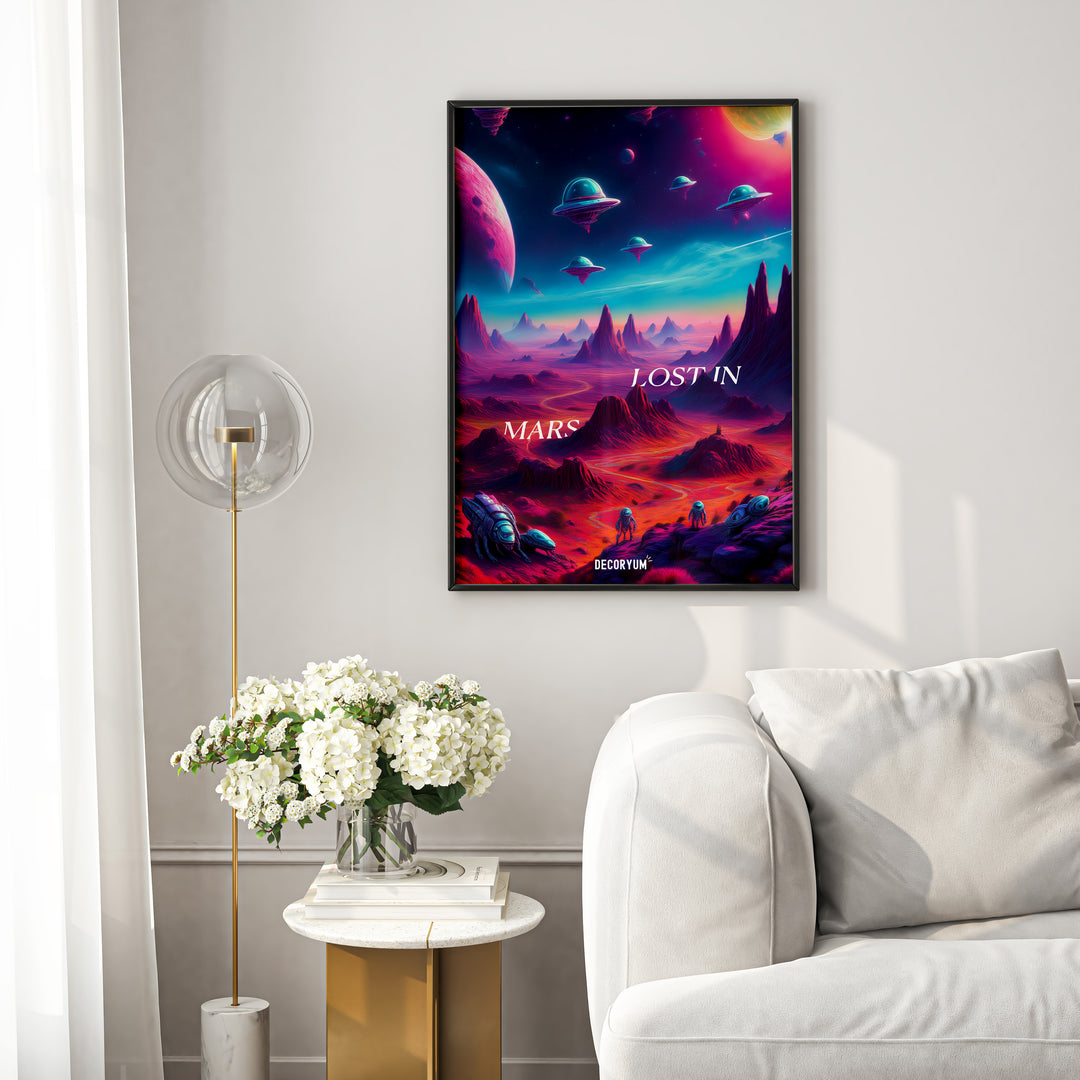 Lost In Mars Framed Poster Painting