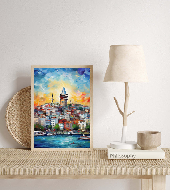 Galata Tower Framed Poster Painting